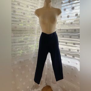 J Crew Navy Blue Stretch Ankle Slacks